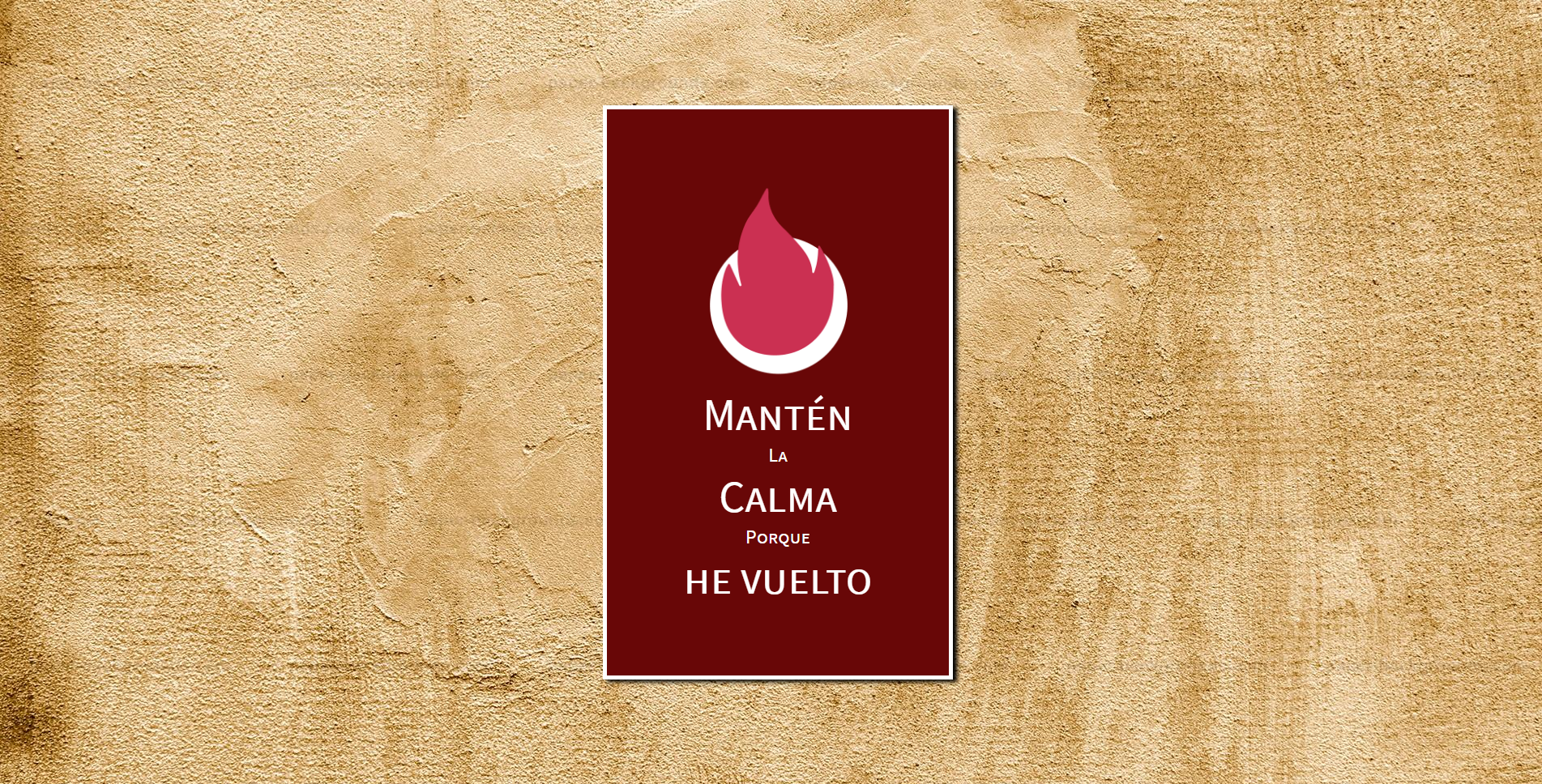 Cartel Calma